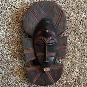 Artisan Crafted Tribal Mask Wall Art
